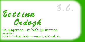 bettina ordogh business card